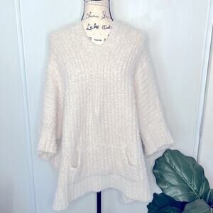 Hippie Rose Hooded Poncho Sweater Size Medium/Large